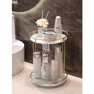 Gold Storage Rack, Bathroom Table Shelf, Perfume Tray, Beautiful Appearance, Super Capacity, Complete Your Daily Storage (QS-20-1) (QS-19)