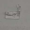 Short Flat Extension Cord 1.5ft, ETL Listed, NUTICT Indoor 3 Prong Extension Cord Flat Wall Plug with Outlet Cover, 900J Surge Protector, Small Outlet Extender Hidden for Kitchen Bathroom, White