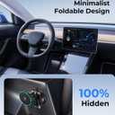 Certified Qi2 Car Phone Mount Charger for MagSafe, 360 Adjustable & Folding Arm, Universal Dashboard Windshield Mirror Screen Magnetic Holder for Tesla Model 3/Y Accessories & iPhone 17/16/15 Pro Max