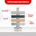 2 x Hex Head Self Tapping Screws for MetalStainless Steel 410 Pack of 60 (#8x1/2, #8x3/4,#8x1,#10x1,#10x1-1/2)5 Sizes Self Drilling Screws Sheet Metal Screws Corrosion & Wear Resistant (Silver)