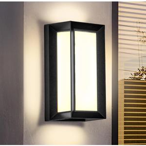 18W Modern Outdoor Lights for House, Front Porch Lights, Exterior Wall Mount Light Fixtures 3000K, Outdoor Patio LED Lights Waterproof, Aluminium Black Warm White