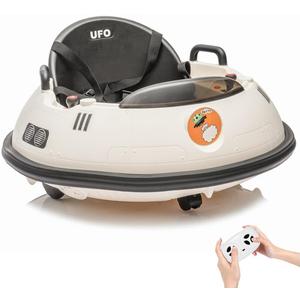 GarveeLife 12V Bumper Car with Remote Control, Battery Powered Ride On Bumper Car, 360-Degree Spin, LED Lights, 3 Speed, Safety Belt & Dual Joysticks for Toddlers Kids (White) GarveeLife 12V Bumper Car with Remote Control, Battery Powered Ride On Bumper Car, 360-Degree Spin, LED Lights, 3 Speed, Safety Belt & Dual Joysticks for Toddlers Kids (White)