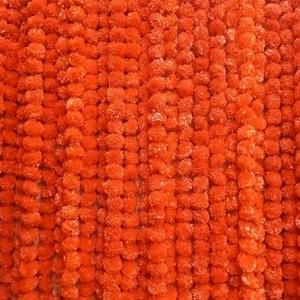 10 PC - 5 feet Marigold Garland |Indian/American Wedding Party Mantle Decoration, Faux Garlands Wedding Garland, Diwali Decoration, Spring Bush Floral! (Dark Orange)
