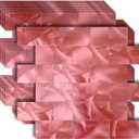 WEIMEISC 10 Sheets Peel and Stick Backsplash Tile for Kitchen, Self-Adhesive Mosaic Tile, Stick on Bathroom VanitiesFireplace Dcor, Laundry Table (Red)