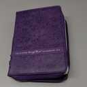 Christian Art Gifts Women's Fashion Bible Cover I Can Do All Things Philippians 4:13, Purple Floral Faux Leather (Large)