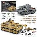 WINGIFT 1030 Piece WW2 Army Tanks Toy Building Sets,Create a German Panzer 38T and a German Tiger Tank Toys,Adult Collectible Model Tanks Sets to Build,Christmas Birthday Gifts for Boys,Teens,Adults