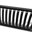PM PERFORMOTOR Glossy Black Badgeless Fence Style Front Bumper Grille Grill Compatible with 04-08 Ford F-150, PM-GR-0040