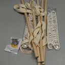 Munzong Headband Holder 52x17 inch, Beige Bow Organizer for Baby Girls, Extra Large Nursery Wall Hanging Clip Storage w/ 60 Hooks, Hair Accessories Organizer Rack Shelf for Toddler Kids Room Decor