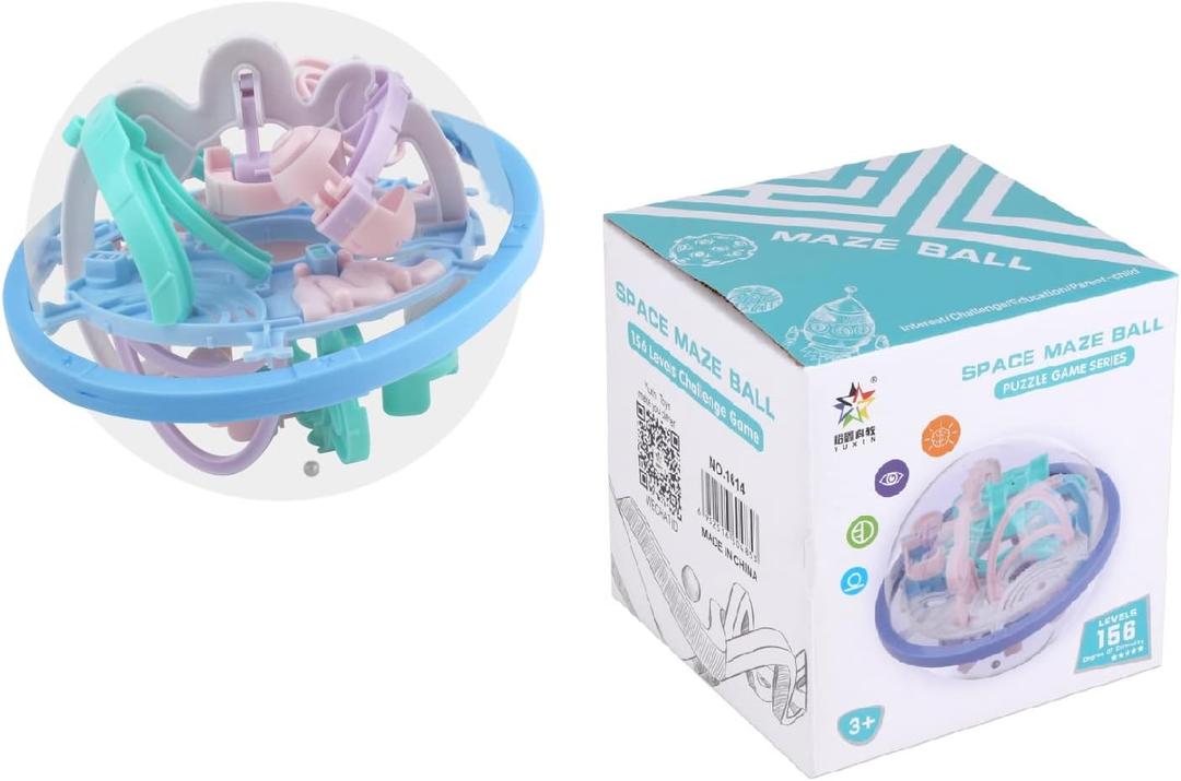 Balance Labyrinth Ball 3D Maze Ball Labyrinth Puzzles Brain Teasers Puzzles Magic 3D Game Maze Puzzles for Adults Students by SHUYUE, Set of 4