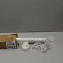 MEXAU White Tension Curtain Rods 41-146 In Extra Long Outdoor Patio Curtain Rods No Drilling Adjustable Heavy Duty Tension Rods for Windows Bathroom Living Room Curtains, Rod Diameter 1.26In