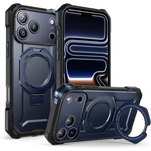 SUPCASE for iPhone 17 Pro Max Case with Kickstand (Unicorn Beetle Grip), [Camera Control Cover] [Compatible with MagSafe] [Military-Grade Drop Protection] Heavy Duty Magnetic Phone Case, Azure