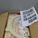 Movable Natural Wood Stuffed Animal Zoo Storage, Patterned Stuffed Animal Storage with Zoo Theme, Elastic Band-Equipped Stuffed Animal Holder, for Nursery/Play Room/Bedroom