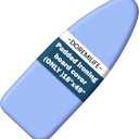 Ironing Board Cover and Pad 18x49 Large, Extra Thick Natural Cotton, Silicone Coated, Scorch Resistant, Elastic Edge with Hook Loop Strap, Wide Iron Board Padding, Heatproof Blue