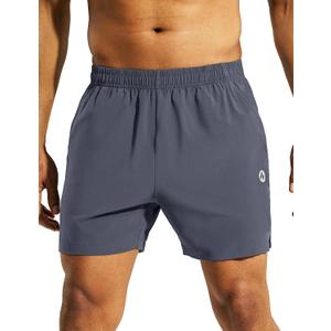 Nepest Men's 5 Athletic Running Shorts with Pockets, Lightweight Quick Dry Gym Workout Training No Liner Shorts (XL)