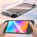 LESUTI Switch 2 Case , 2X Tempered Glass Screen Protector with Auto-Align Tool, 6X Thumb Grips - 3-in-1 Travel Bundle for Nintendo Switch 2 (2025), Full Protection, Bubble-Free