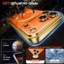 2 x BENTOBEN Clear for iPhone 17 Pro Max Case 2025, Phone Case iPhone 17 Pro Max with MagSafe, Magnetic Plated Slim Lightweight Soft TPU Electroplated Shockproof Bumper Protective Cover, Desert Titanium (Gold)