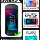 Orzly Switch 2 Accessories Bundle Carry Case & Screen Protector for Nintendo Switch 2 (2025) Console, TravelCase, Screen Protection, Grip Case, USB-C Cable, Games Holder, Headphones, Thumbgrips