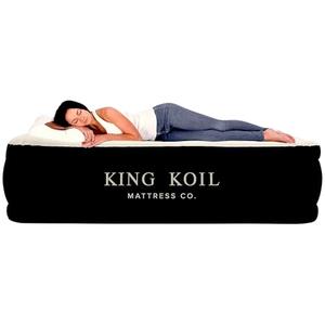 King Koil Luxury Twin Air Mattress with Built in Pump, 20” Double High Twin Size Premium Airbed, Inflatable Blow Up Mattress, Waterproof