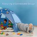 AFUNX Kids Play Tent, Space Theme Indoor Tent with Tunnel Port, Foldable Playhouse for Boys and Girls, Ideal House for Imaginative Play,Perfect Kids Gift- 70" x 45" x 43"