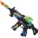 Dinosaur Light Up Toy Gun with Sound Effects, Noise-Making Gun Toys for Kids Indoor/Outdoor Play & Halloween Costume, Christmas Birthday Dinosaur Gifts for 3 4 5 6 7 Year Old Boys Toddlers (Black-green)