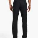 Men's Classic Fit Stretch Golf & Dress Pants 30'' - All-Day Comfort Performance Pants for Work, Business Casual & Travel Black, 33W x 30L