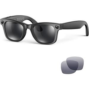 AI Smart Glasses for Men Women,8MP 2K HD Camera Glasses,AI Voice Control,AI Photo Recognition,Real-Time Translation,Smart Sunglasses with Bluetooth Call,IP67 Waterproof for Driving,Outdoor,+2 Lenses.