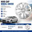 Impreza Hub Cap Wheel Cover Compatible with 2017-2023 Chrome Silver | Replaces OE 28811FL02A, 28811FL010、Fits 2017 2018 2019 2020 2021 2022 2023 Impreza all trims