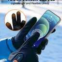 EBOSSOM Heated Glove Liners for Men Women, Rechargeable Battery Electric Heated Gloves, Winter Thin Heating Gloves with Arthritis Raynaud's for Riding Ski Snowboarding Hiking Cycling, Size M/L