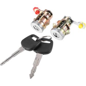 X AUTOHAUX 1 Set Door Lock Cylinder with Keys for Toyota Camry 1992-1996 2.2L 3.0L - Anti Rust