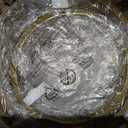 Yaheetech Round Nesting Side Table Stacking Coffee Table, Set of 2 Circular End Tables w/Metal Frame & Tempered Glass Top & Protective Foot Pads for Small Space Living Room Office, Mustard Gold