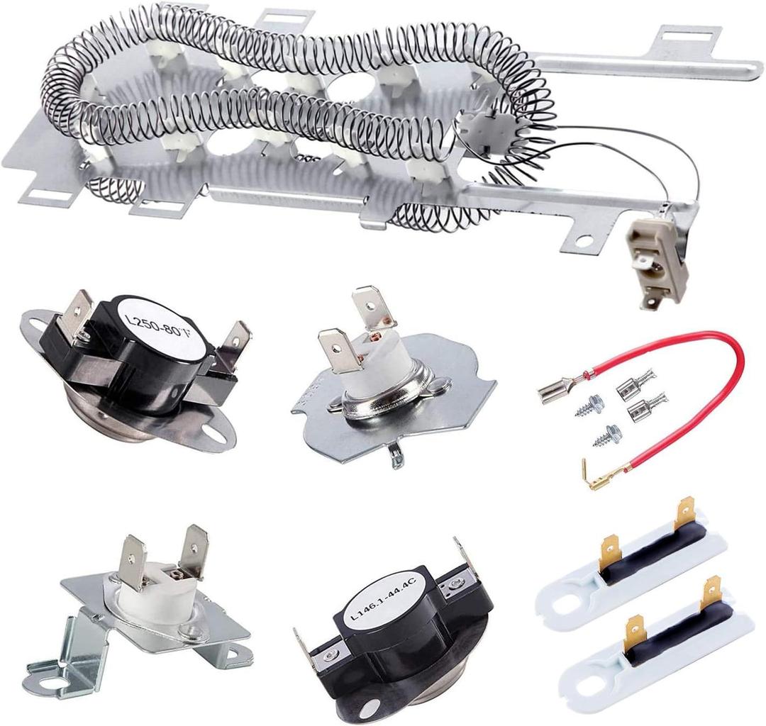 8544771 Dryer Heating Element Upgrade 279816 Thermostat Cut Off 279973 3392519 Dryer Thermal Fuse Compatible with maytag, kenmore,kitchen,whirlpool and More;