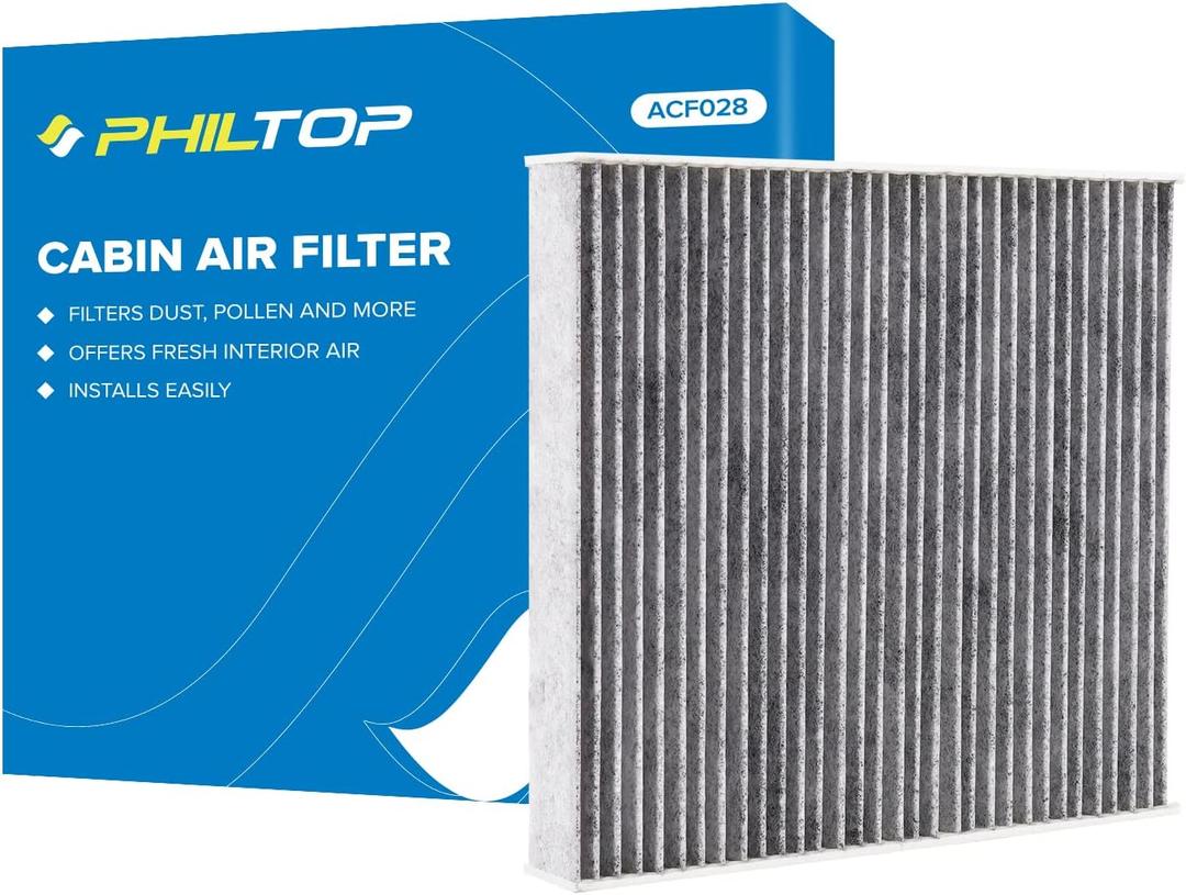PHILTOP Cabin Air Filter w/Activated Carbon, Compatible with CF11643 Volkswagen Jetta, Tiguan, Atlas, Taos, Atlas Cross Sport, GTI, Golf, Golf Alltrack, Golf SportWagen, e-Golf, Golf R, Arteon