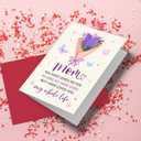 2 x Pawzity Mothers Day Cards for Mom from Daughter Son Kids Toddlers - Happy Flowers Mothers Day Cards from Kids for Mother - 5.3''x 8'' Sentimental Card with Handmade Knitted Flower Crochet & Envelope
