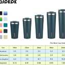 BJPKPK 22oz Stainless Steel Insulated Tumbler With lid And Straw Travel Coffee Thermal Tumblers Cup For Women And Men,Navy Blue