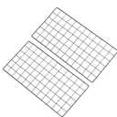 PATIKIL 24"x12" Wire Grid Panel, 2 Pack Board Photo Pictures Memo Display Grid Panels Hanging Organizer Wall Decorative Panel for Home Office Wedding, Black