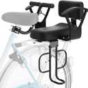 XIEEIX Rear Child Bike Seat,Rear Mounted Child Bike Seats,Back Mount Child Seat with Back Rest Armrest Foot Pedals,Width Adjustable Bicycle Rear Seat,Fits All Bicycle Rear Frames