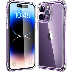 Mkeke for iPhone 14 Pro Max Case Clear, [Not-Yellowing][Military-Grade Drop Protection] Shockproof Protective Phone Cases 2022 (for iPhone 14 Pro Max Case 6.7", 1-Clear)