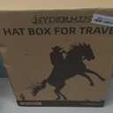 Hat Case for Fedora, Waterproof Hat Travel Box, Crush Proof Hat Can Storage for Panama, Tweed Hats, Hat Carrier, Black Exterior,Red Interior, Small, Men's Western Gifts