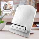 Cookbook Stand Recipe Book Holder: Vintage Cutting Board Style Cookbook Stand - Adjustable Display Stand as Kitchen Counter Decor - Recipe Book Holder for Counter
