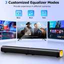 Sound Bar for Smart TV, 100W Sound Bar with 3 Dynamic RGB Lights,Bluetooth 5.3, ARC/Opt/AUX Connect, Dynamic Volume 3 Equalizer Modes,2 in 1 Detachable Soundbar for TV/PC/Gaming/Projectors
