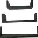 EWEI'S HomeWares 3 Floating U Shelves, Espresso Finish
