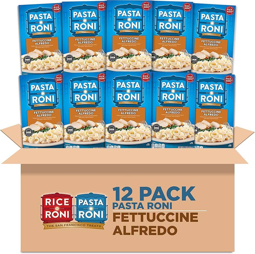 Pasta Roni Garlic Alfredo Fettuccine, 4.7 Ounce (Pack of 12), Best Before Date 01/16/2026