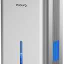 85 OZ Dehumidifier for Home, 800 sq ft Quiet Dehumidifier with Drain Hose, Reusable Filter, Sleep Mode, Auto Shut Off, Timer, Portable for Bedroom Bathroom, Basement (Gray)