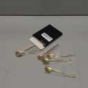 5.1 Inch Coffee & Tea Spoon,6 Pieces Gold Stainless Steel Teaspoon,Mini Spoons For Dessert And Coffee,Durable Demitasse Coffee Spoons For Dessert