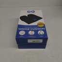 Everlasting Comfort Car Seat Cushion for Driving - Wedge Car Cushion for Office, Travel, Gaming Chair Memory Foam Driver Booster for Short People, Non-Slip, Washable Cover, Back & Sciatica Relief (Black)