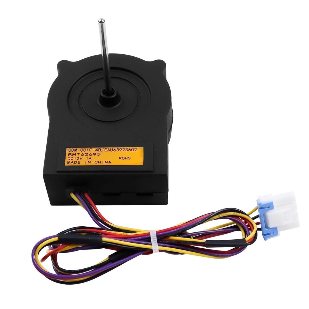 EAU63923602 Refrigerator Condenser Fan Motor Fit for LG Refrigerator Cooling Fan Motor Assembly ODM-001F-4B DC 12V 1A, Fridge Radiator Freezing Fans