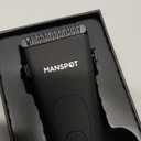 MANSPOT Manscape Groin & Body Hair Trimmer for Men, Electric Ball Pubic Trimmer Shaver,Manscape Kit with 4 Guard,Replaceable Ceramic Blade Heads,Waterproof Wet/Dry Shaver,90 Minutes Shaving (Black)