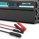 1000W Pure Sine Wave Inverter - 12V DC to 110V/120V AC Car Power Converter with 2 AC Outlets, USB Port, Type-C Port, LCD Display Power Inverter for Car, Truck, Home, Vehicles, Laptop