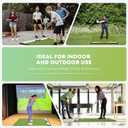 Integrated 5x4ft 26mm-31mm Golf Mat with Ball Tray, Thickening Golf Mats Practice Outdoor & Indoor Artificial Turf Matt with 3 Tees