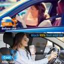 Car Window Shades for Side Window Magnetic Half Blackout & Half See-Through Driver Window Sun Shade Universal for Most Cars for Nap Camp Travel
